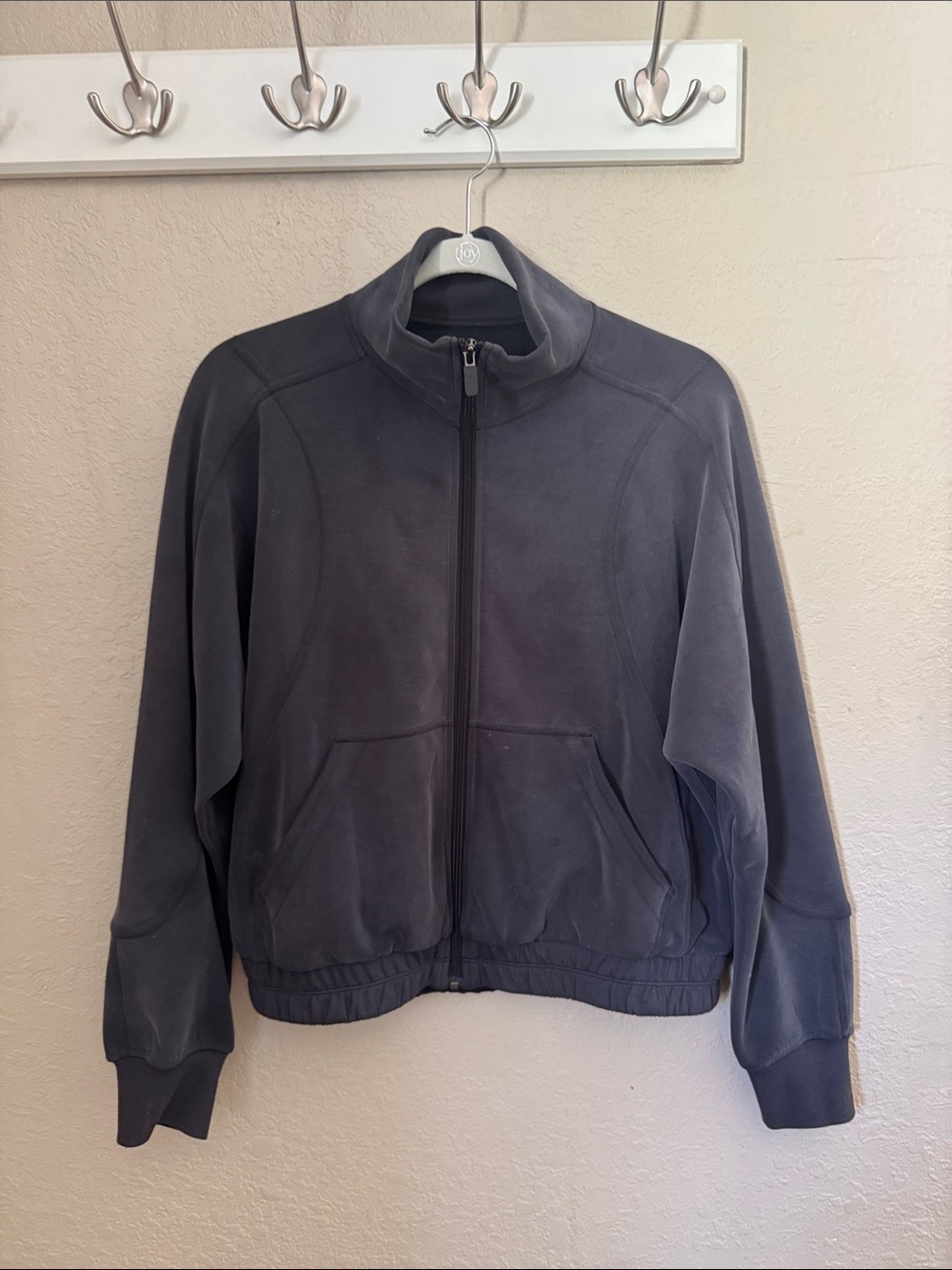 lululemon athletica Charcoal Full-Zip Bomber Jacket